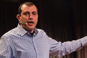 Andreas Antonopoulos lors d'une conférence consacrée au Bitcoin