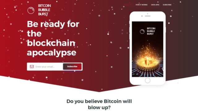 Bitcoin Bubble burst application
