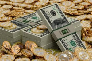 Bitcoin et dollars