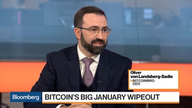Olivier Von Landsberg-Sadie de BitcoinBro, interrogé sur Bloomberg