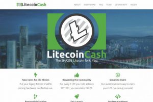 Page d'accueil du Litecoin Cash