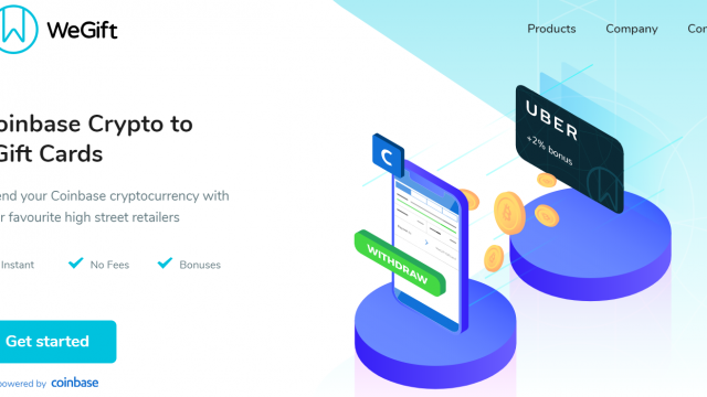 WeGift cartes cadeaux Coinbase