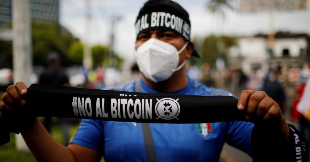 Manifestant Bitcoin Salvador