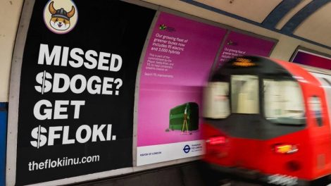Publicité Floki Inu Londres