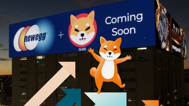 Newegg Shiba Inu panneau publicitaire